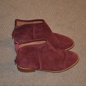 Red suede booties!